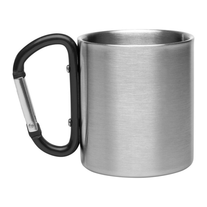 Metalowy kubek 210 ml z karabińczykiem | Easton